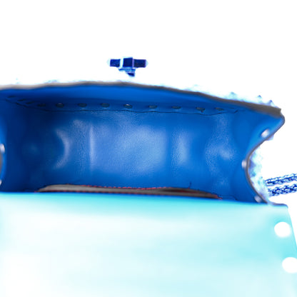 Valentino Garavani Glitter Micro Rockstud Spike Shoulder Bag Electric Blue 5 of 11