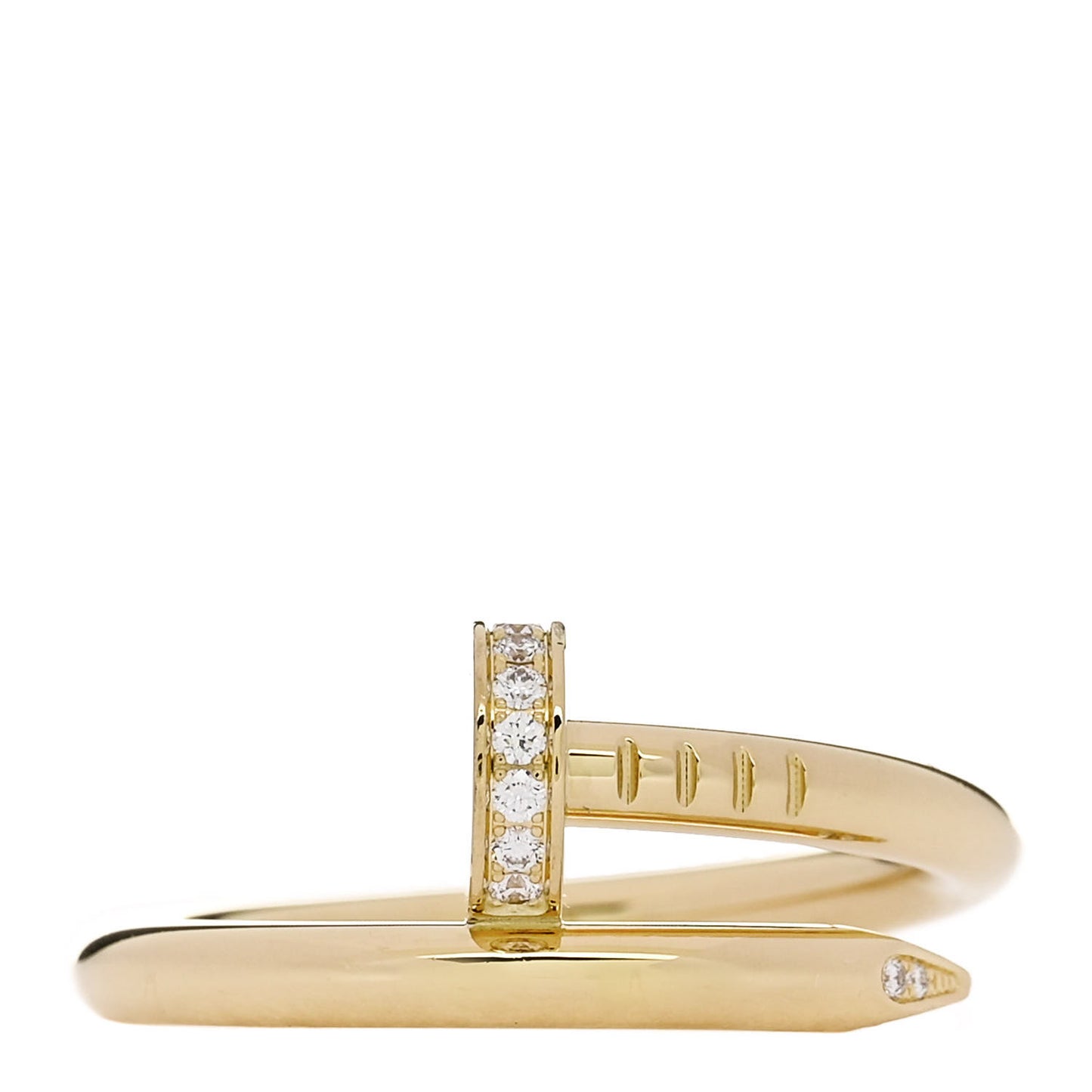 18K Yellow Gold Diamond Juste Un Clou Ring 57 8