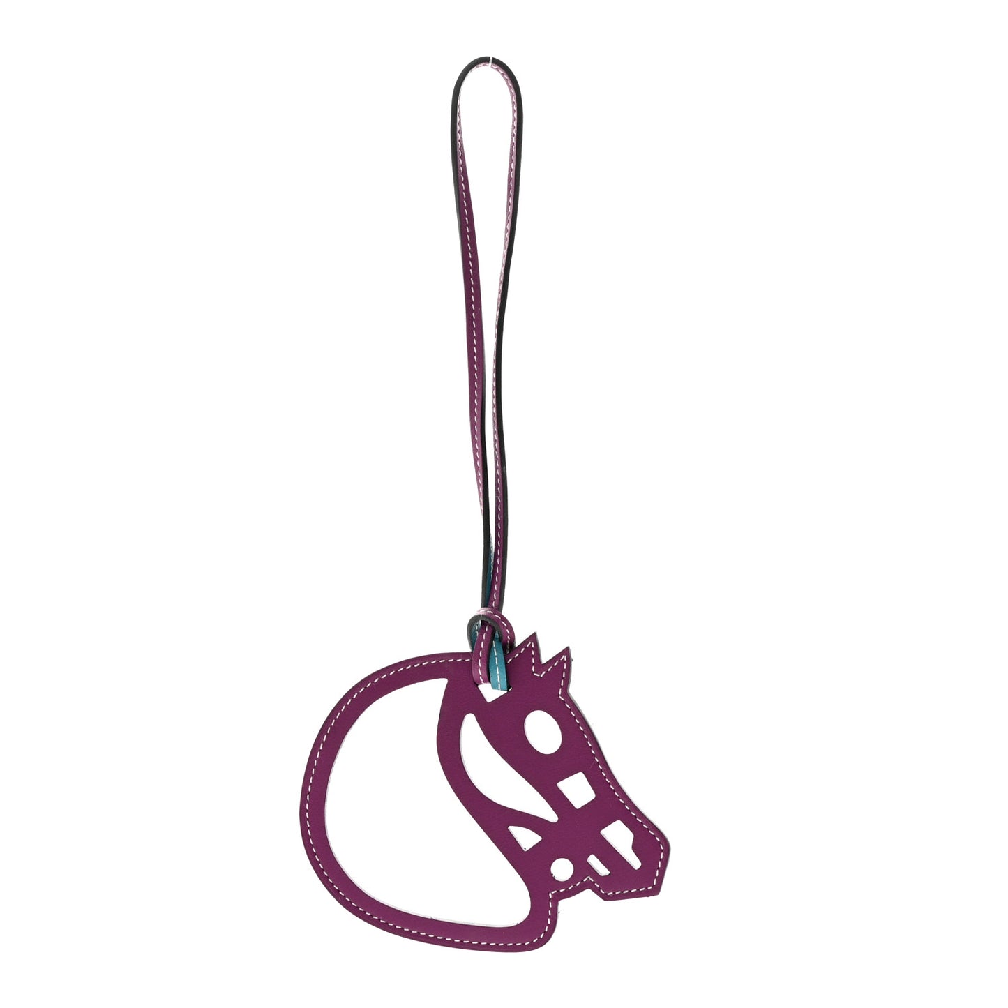 Swift Paddock Cheval Horse Bag Charm Violet Turquoise