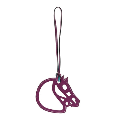 Hermes Swift Paddock Cheval Horse Bag Charm Violet Turquoise 1 of 4