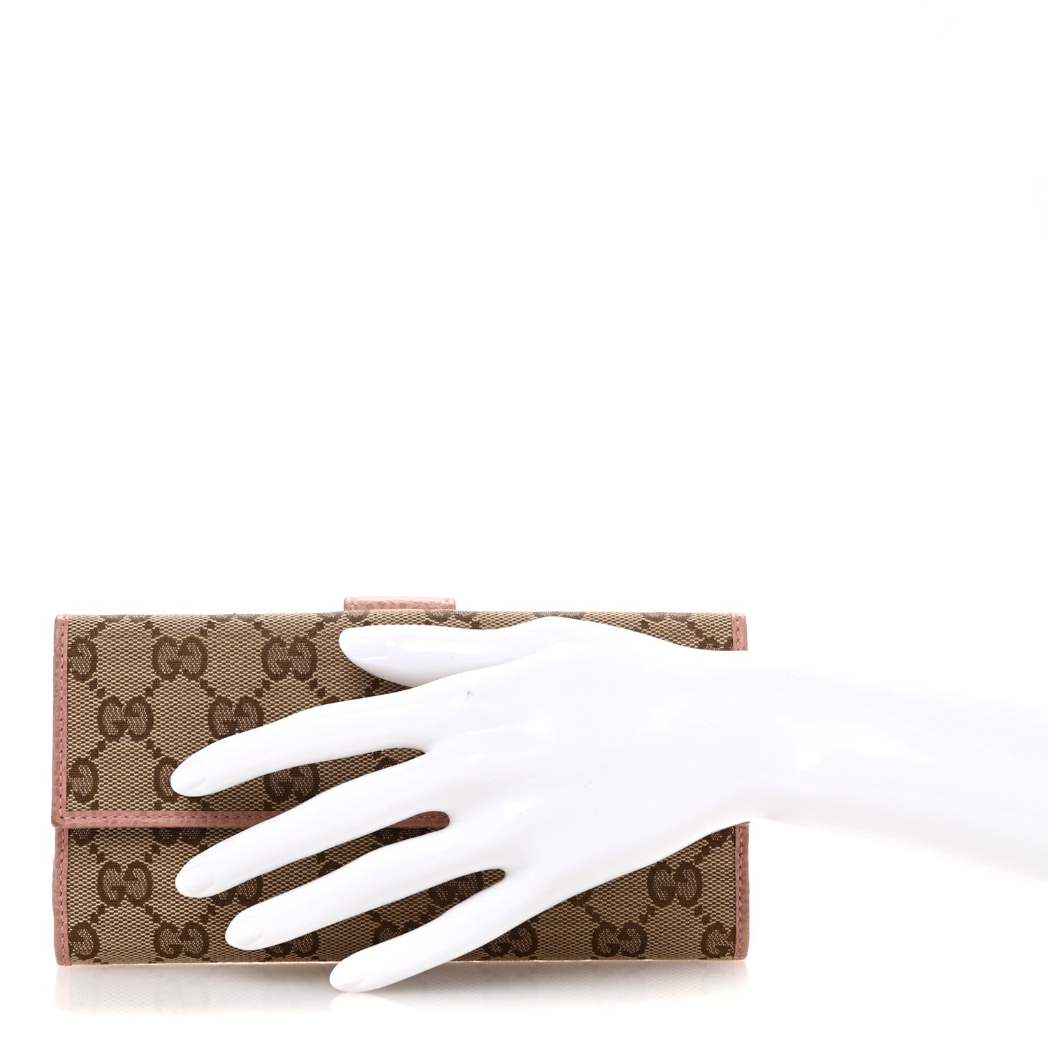 Gucci Monogram Continental Flap Wallet Soft Pink 2 of 10