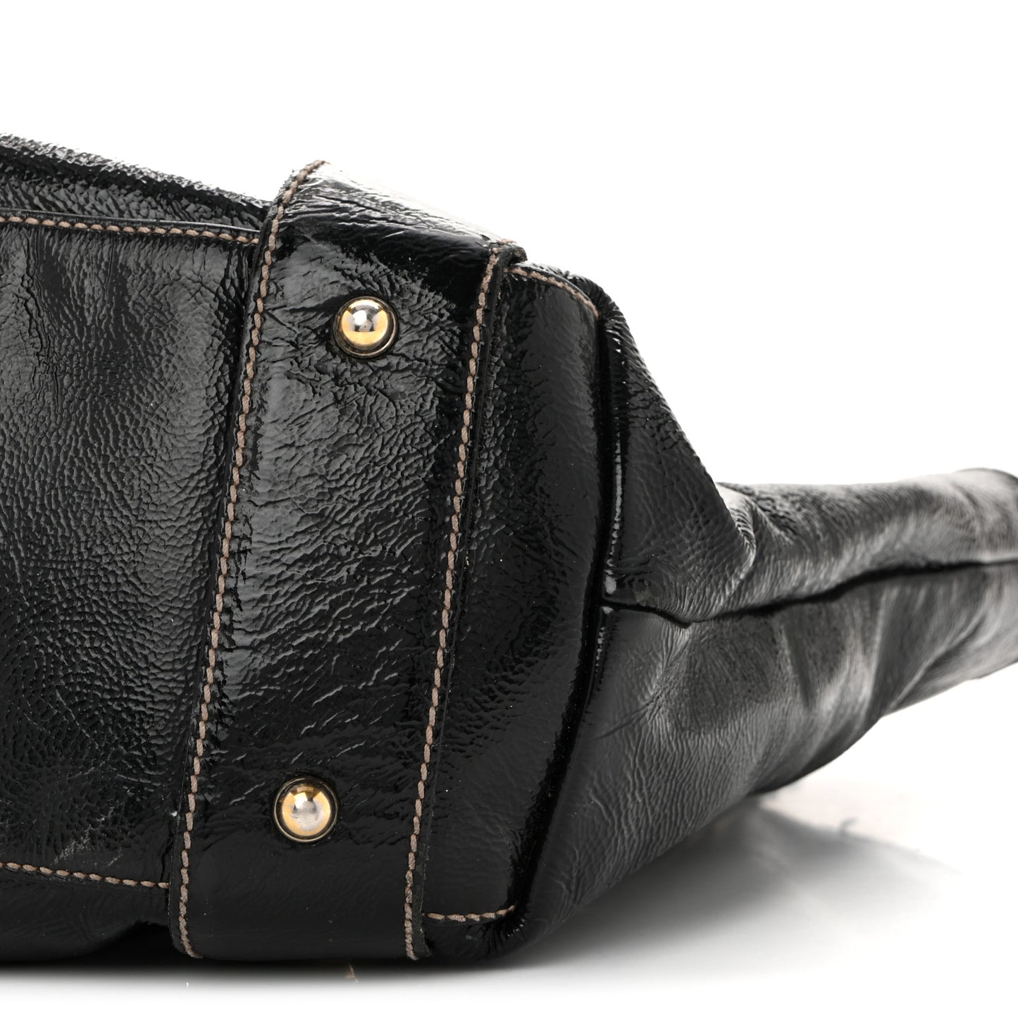 Patent Medium Pelham Shoulder Bag Black