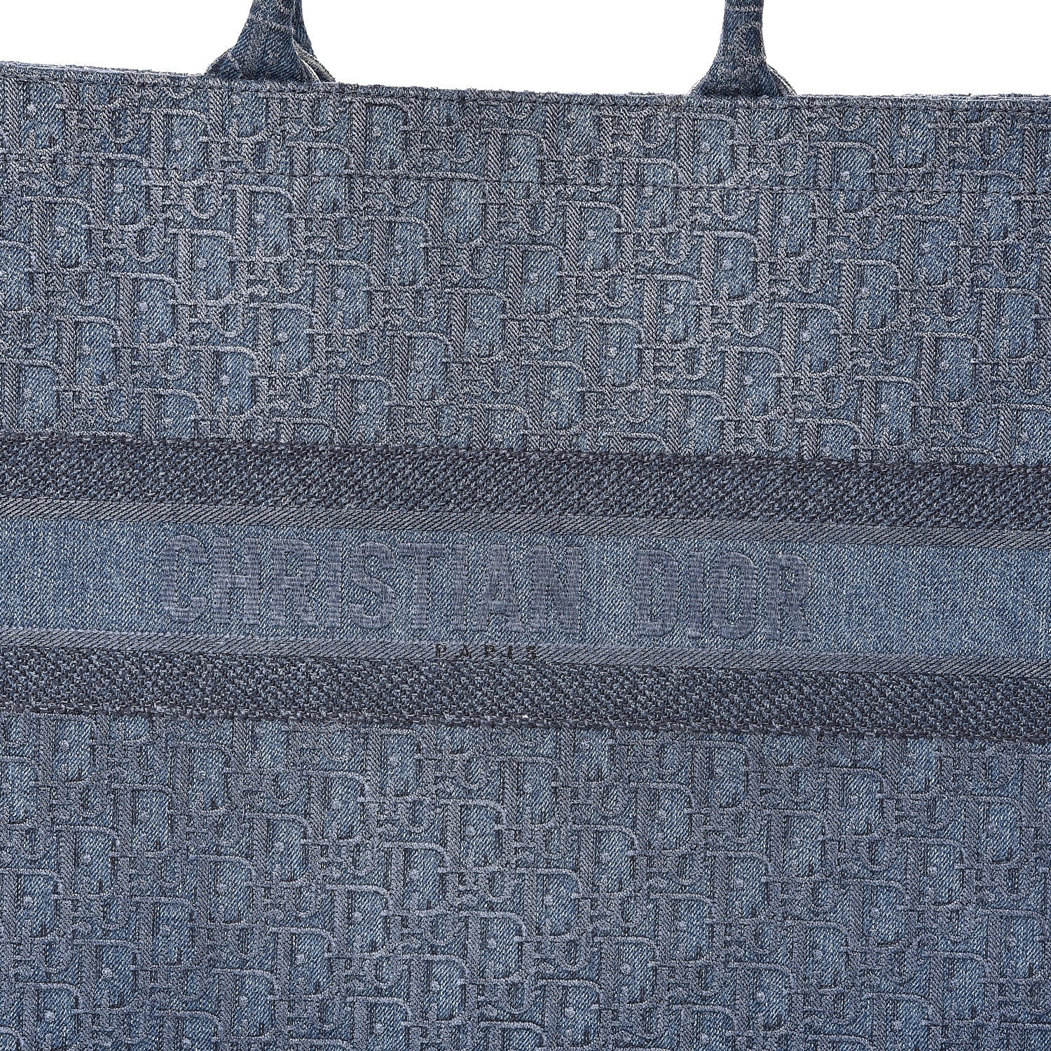 Christian Dior Oblique Denim Book Tote Denim Blue 9 of 9