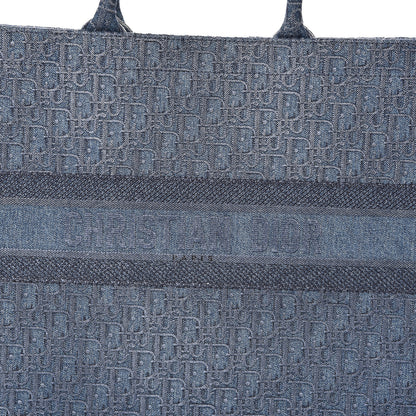 Christian Dior Oblique Denim Book Tote Denim Blue 9 of 9