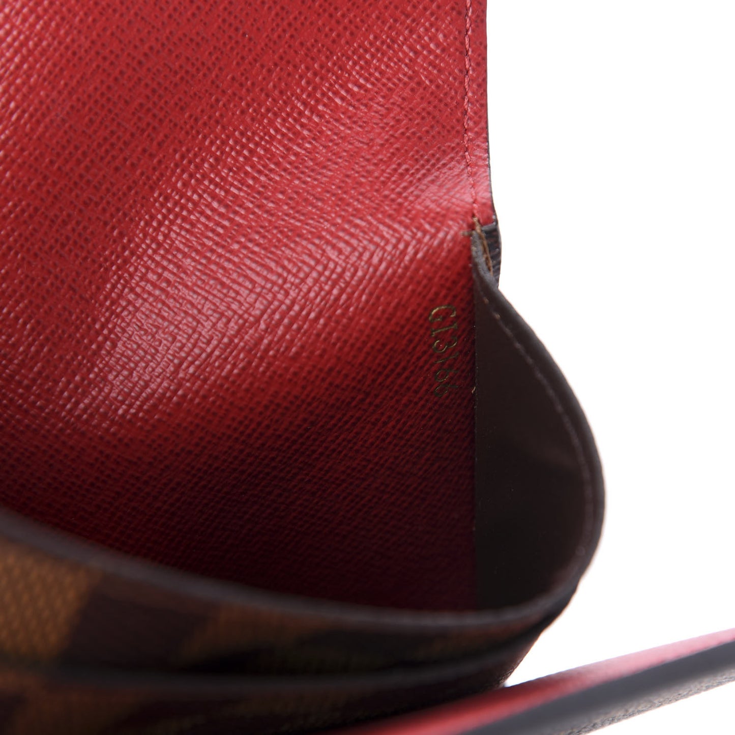Damier Ebene Josephine Wallet Red