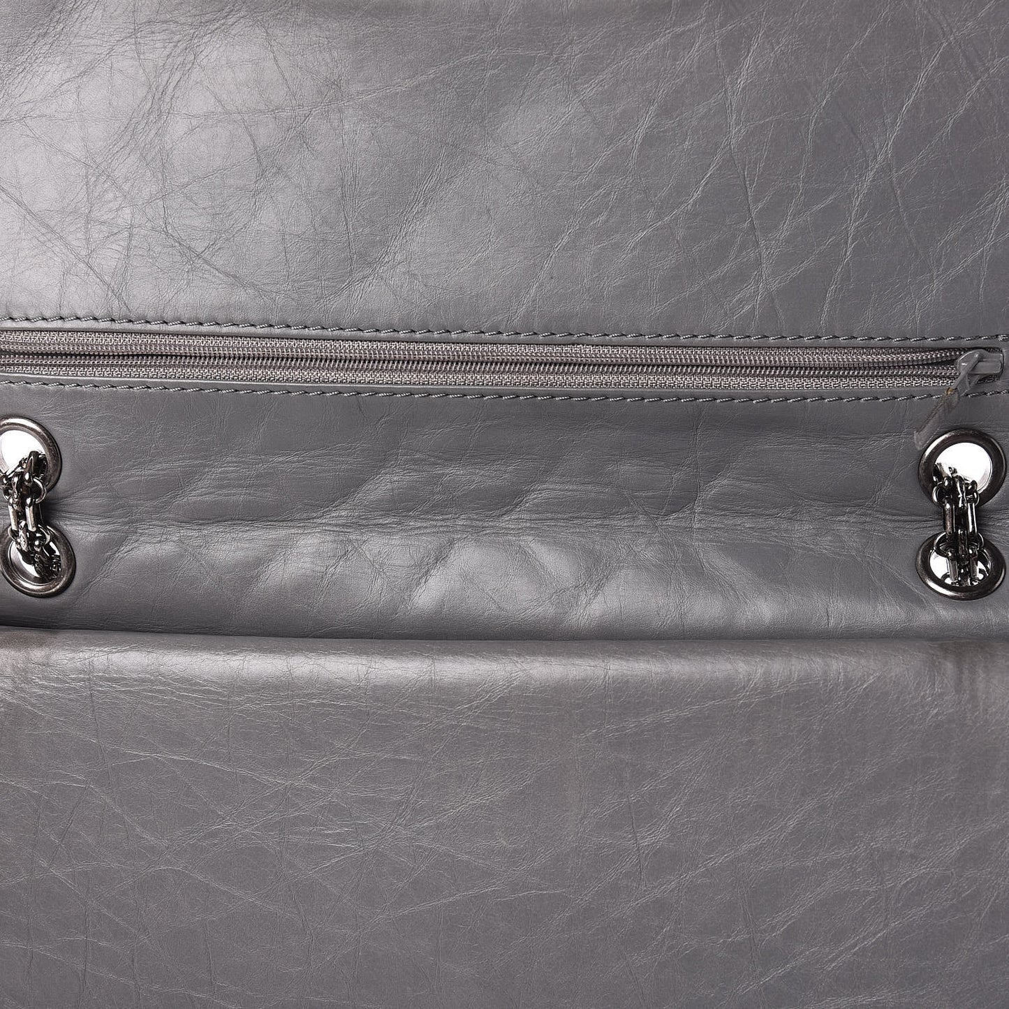 Aged Calfskin Quilted 2.55 Reissue 227 Flap Grey