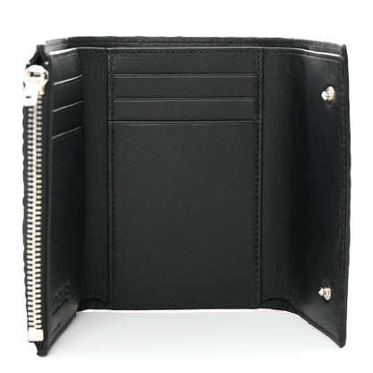 Loewe Calfskin Embossed Trifold Wallet Black 5 of 8