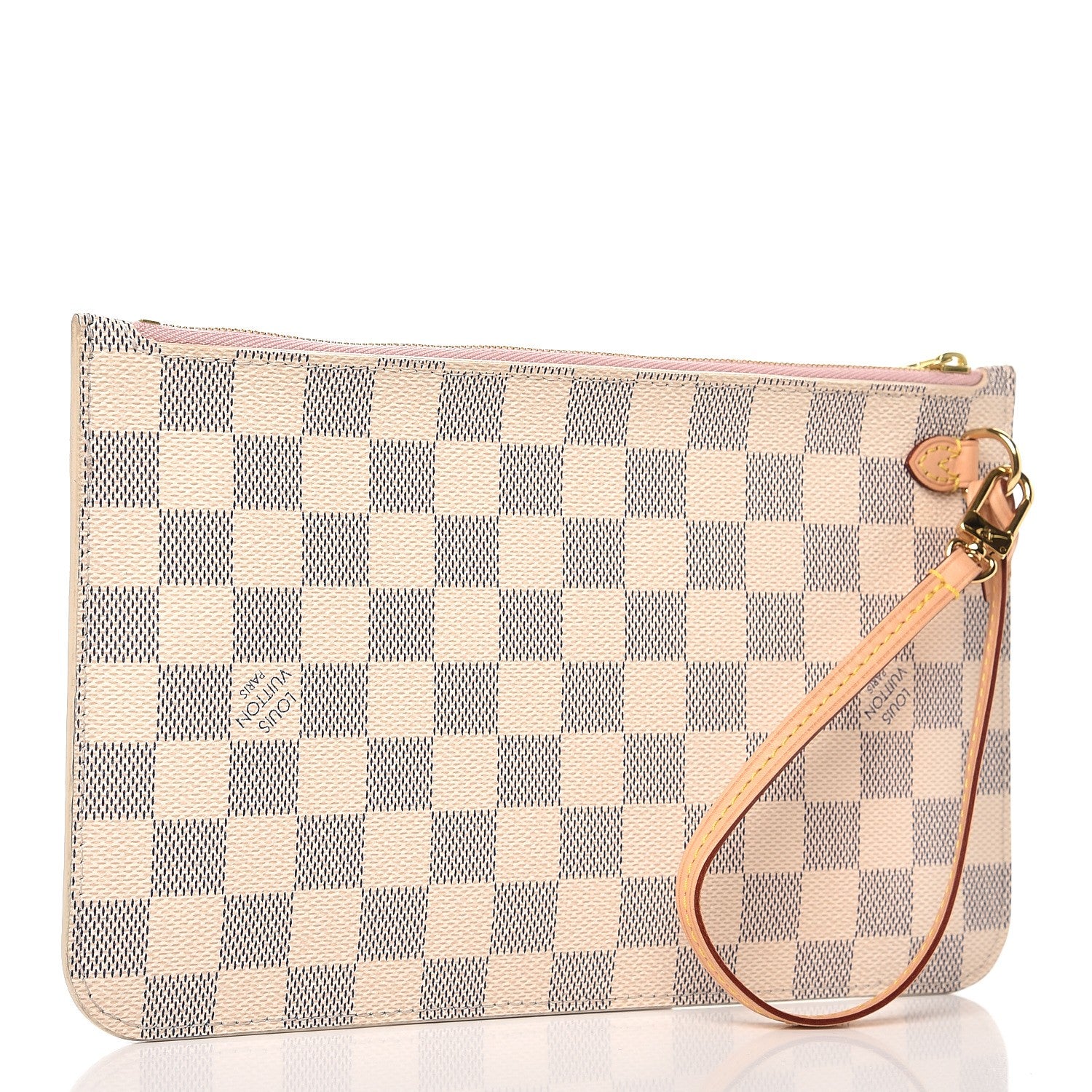 Louis Vuitton Damier Azur Neverfull MM GM Pochette Rose Ballerine 3 of 7