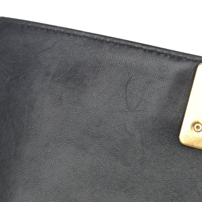 Chanel Lambskin Quilted Medium Chain Detail Boy Flap Black 11 of 16