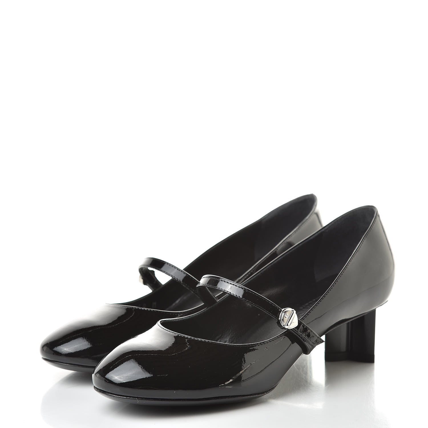 Louis Vuitton Patent Uniformes Silhouette 40mm Pumps 36.5 Black 3 of 8