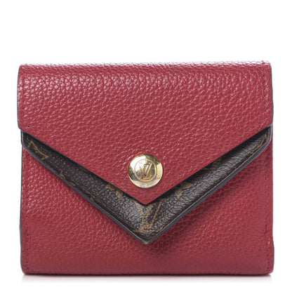 Louis Vuitton Grained Calfskin Monogram Double V Compact Wallet Rubis 1 of 6