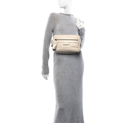 Bottega Veneta Perforated Calfskin Leggero Intrecciato Belt Bag Mist Plaster 2 of 11