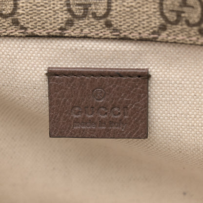 Gucci GG Supreme Monogram Web Small Neo Vintage Double Flap Messenger Bag Beige New Acero 7 of 13