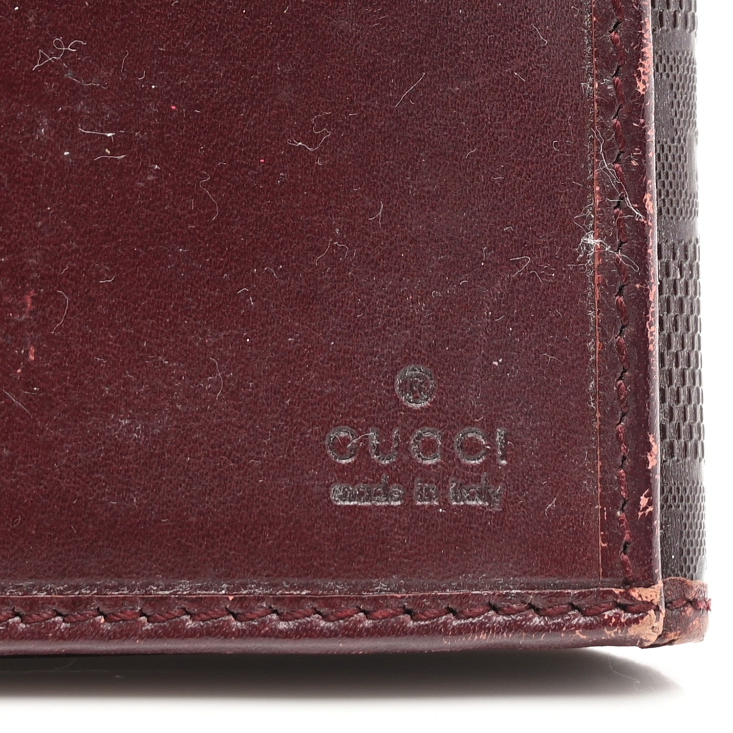 Gucci Imprime Monogram GG Pierce Continental Flap Wallet Bordeaux 7 of 10