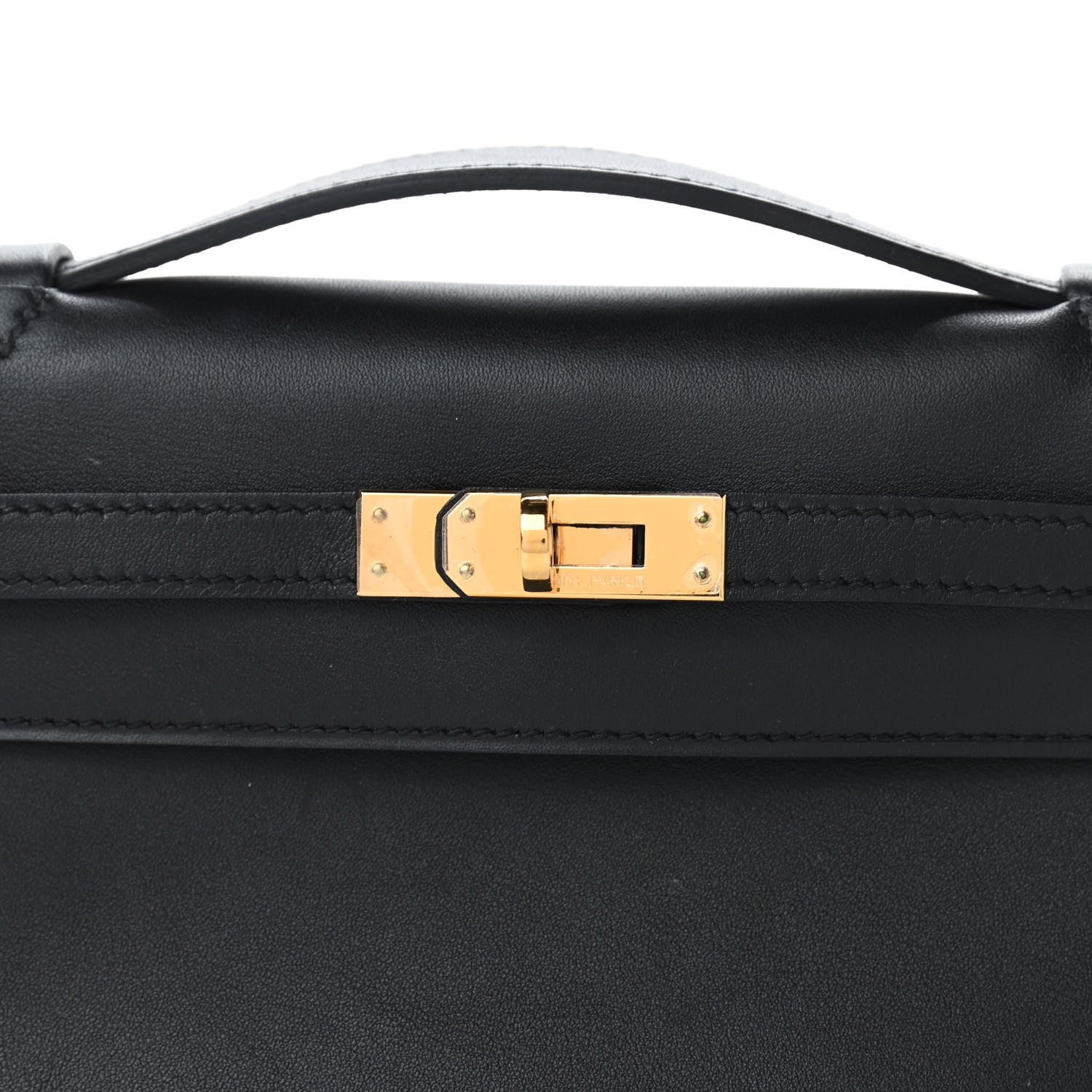 Hermes Swift Kelly Pochette Clutch Black 25 of 25