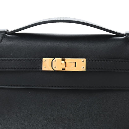 Hermes Swift Kelly Pochette Clutch Black 25 of 25