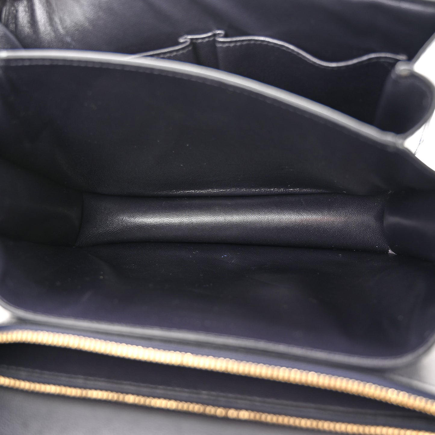 Box Calfskin Medium Classic Box Flap Bag Navy