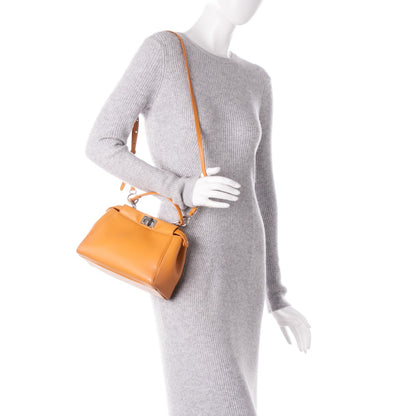 Fendi Nappa Mini Peekaboo Iconic Satchel Giallo Syrup 2 of 8