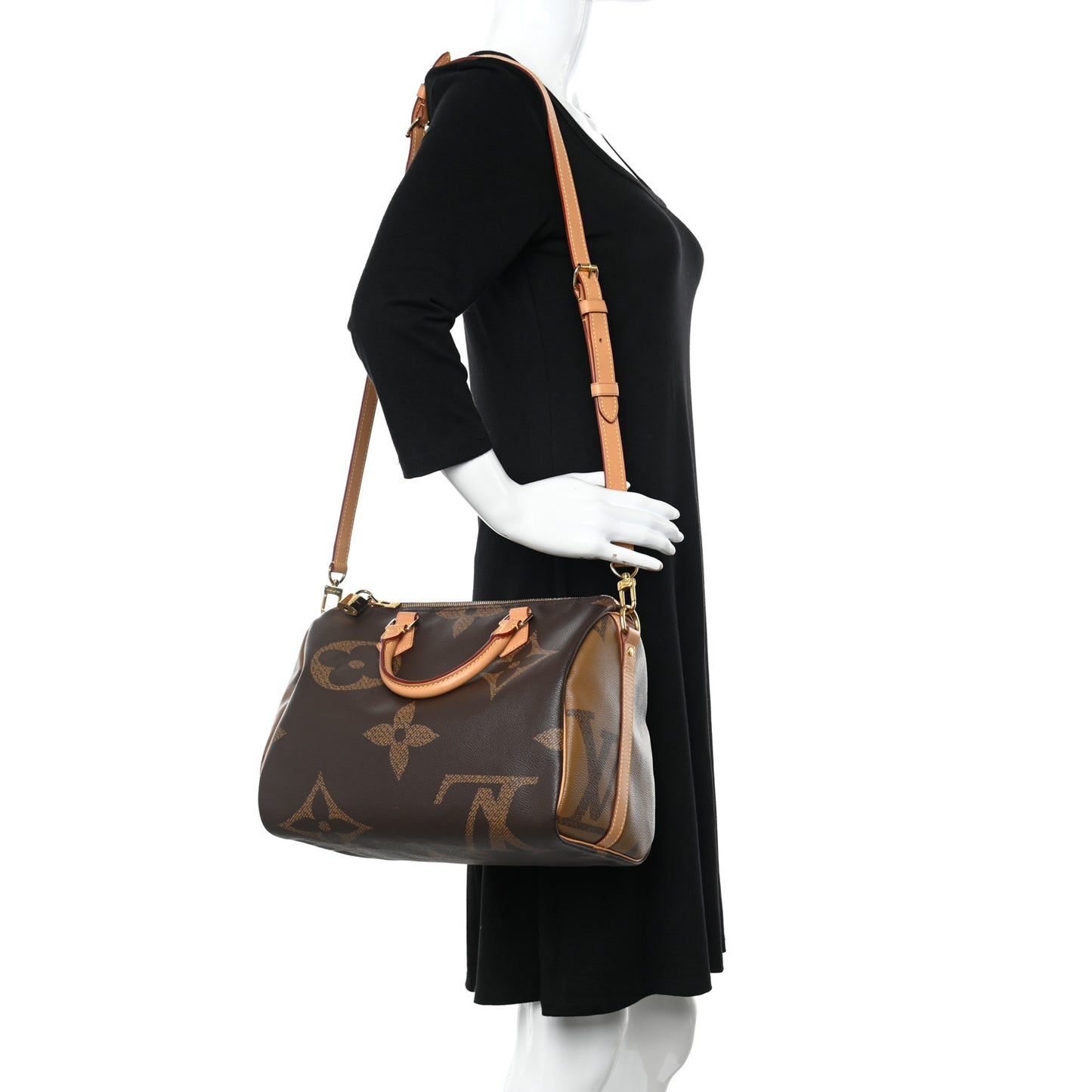 Reverse Monogram Giant Speedy Bandouliere 30