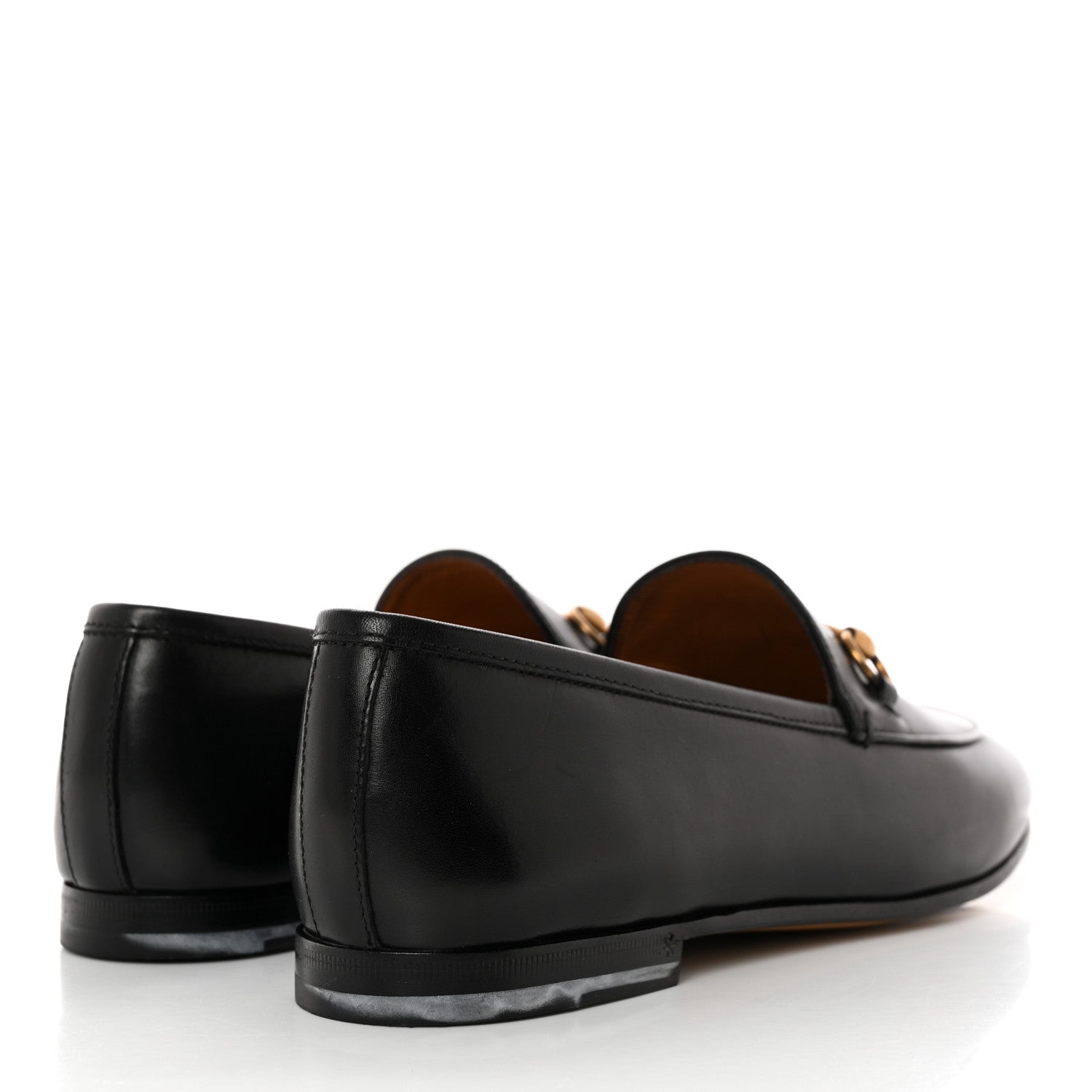 Gucci Calfskin Womens Jordaan Loafers 38.5 Black 4 of 12