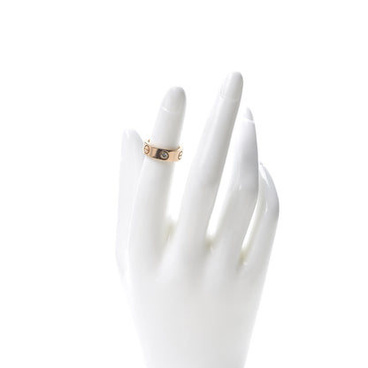 Cartier 18K Pink Gold 3 Diamond 5.5mm LOVE Ring 46 3.75 2 of 4