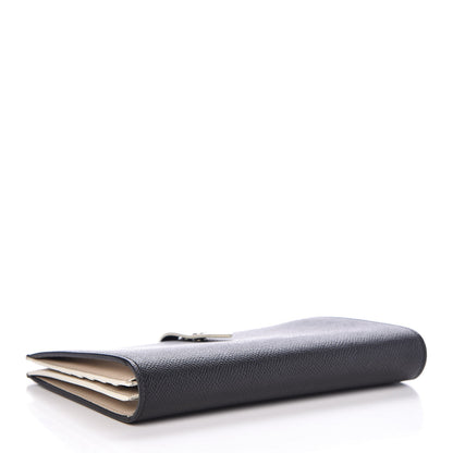 Celine Grained Calfskin Large Multifunction Strap Wallet Black Chalk 4 of 7