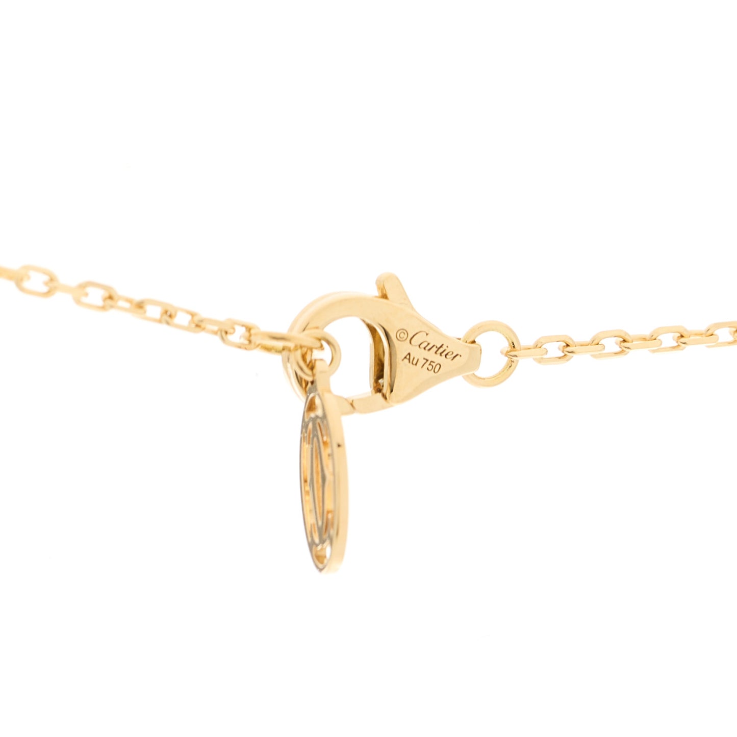 18K Yellow Gold Diamond Juste Un Clou Paved Pendant Necklace