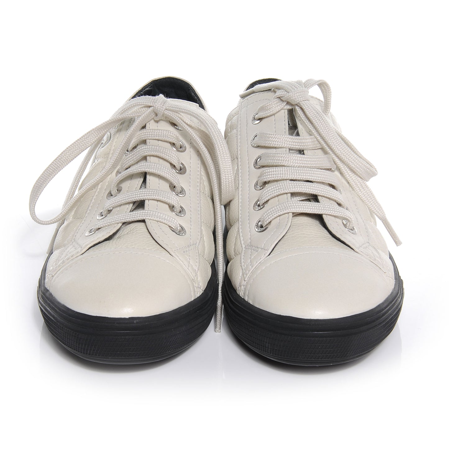 Caviar Quilted CC Sneakers 36 White