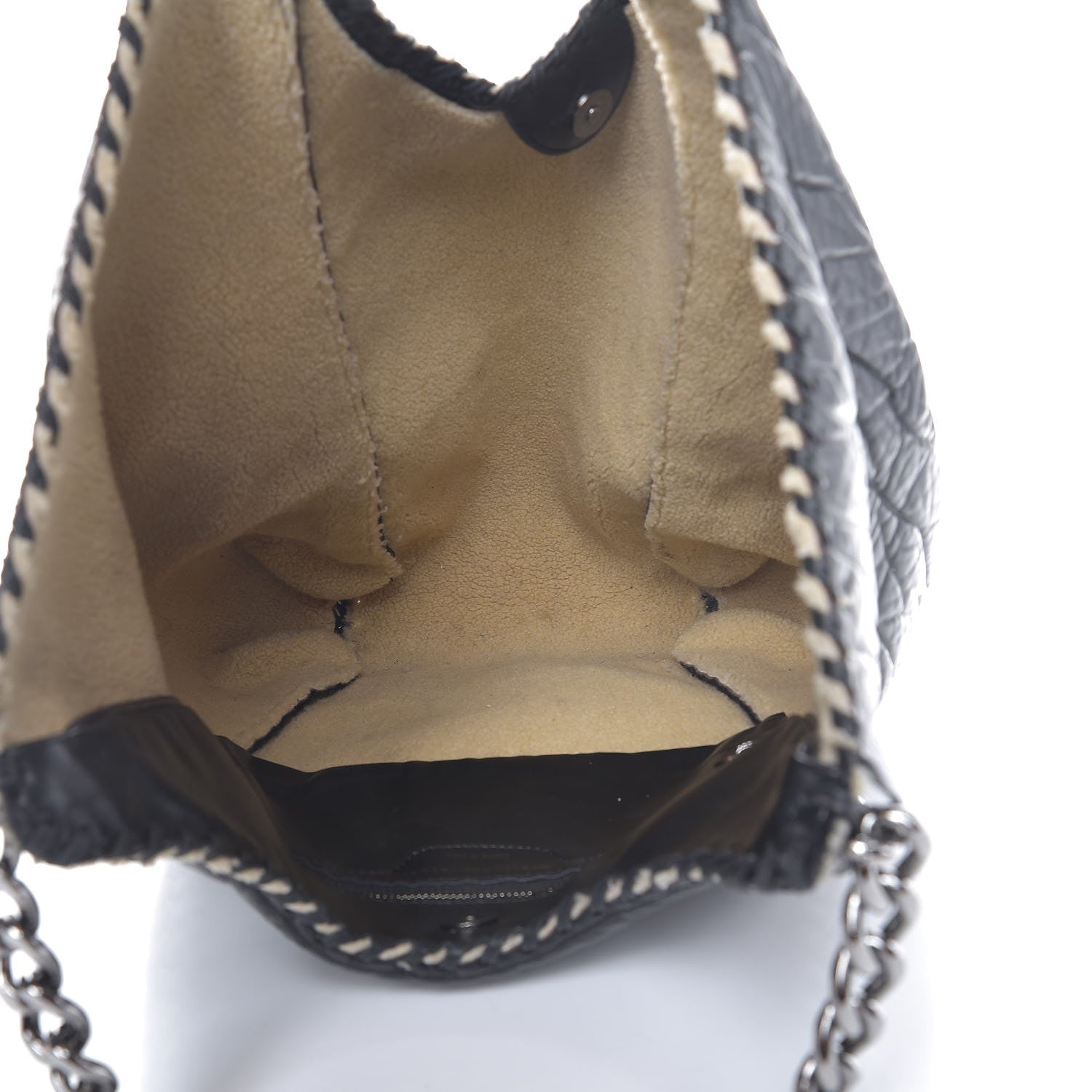 Stella McCartney Shaggy Deer Shearling Chain Falabella Tote Black 5 of 6