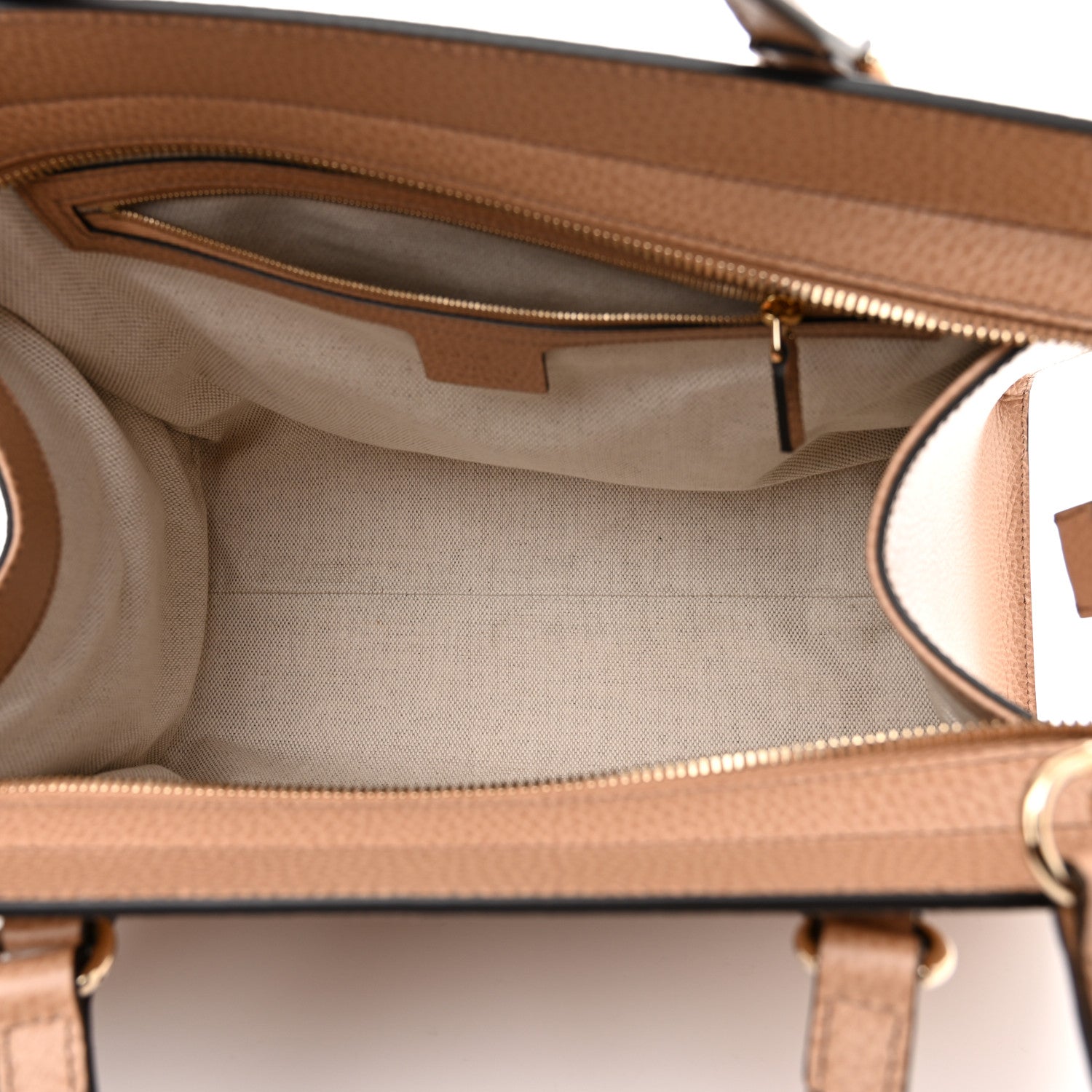 Gucci Dollar Calfskin Large Soho Top Handle Satchel Camelia 5 of 10