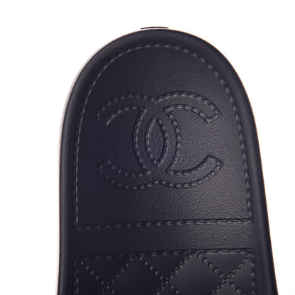 Chanel Rubber CC Flat Slide Sandals 41 Pink Red 8 of 10