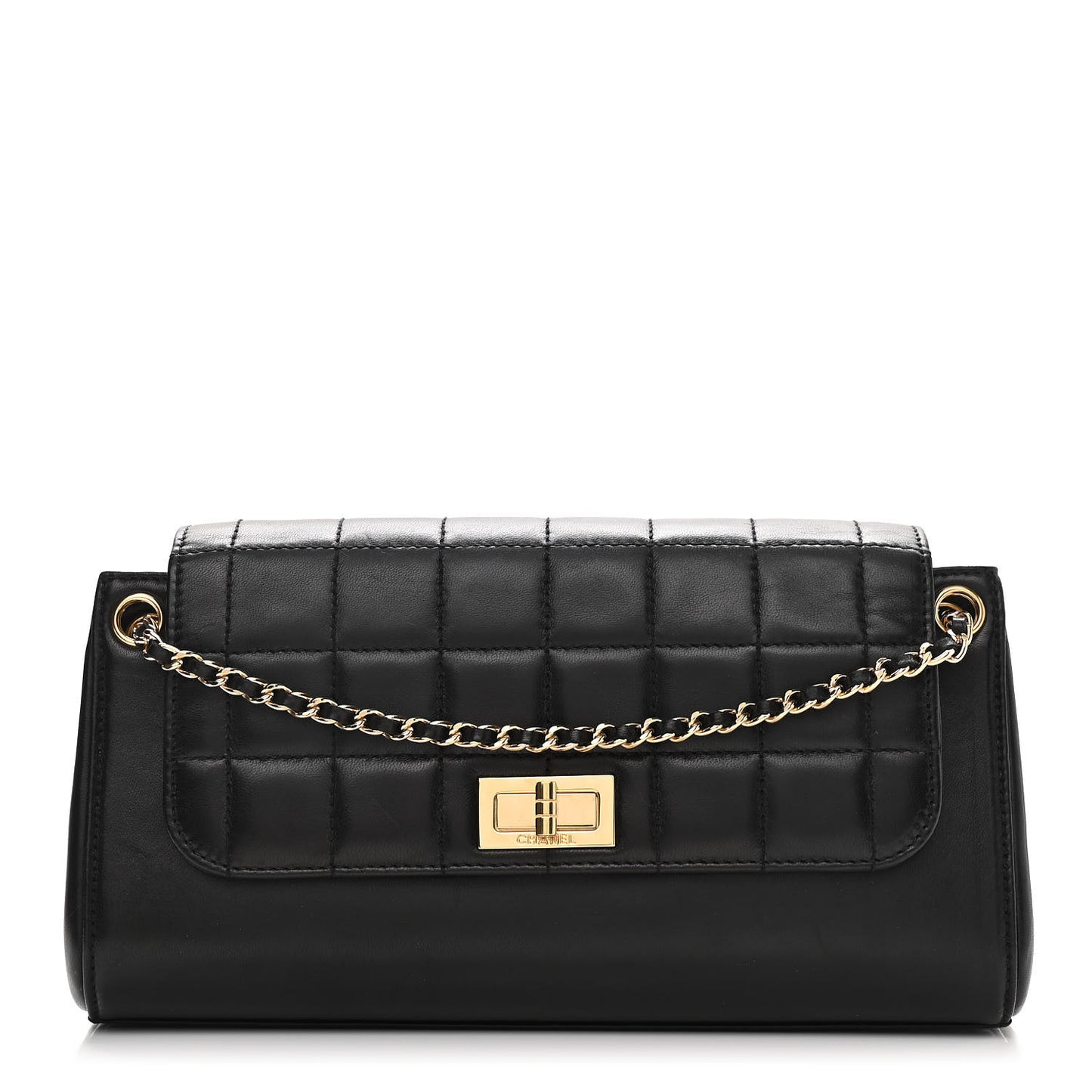 Lambskin Chocolate Bar Accordion Mademoiselle Black