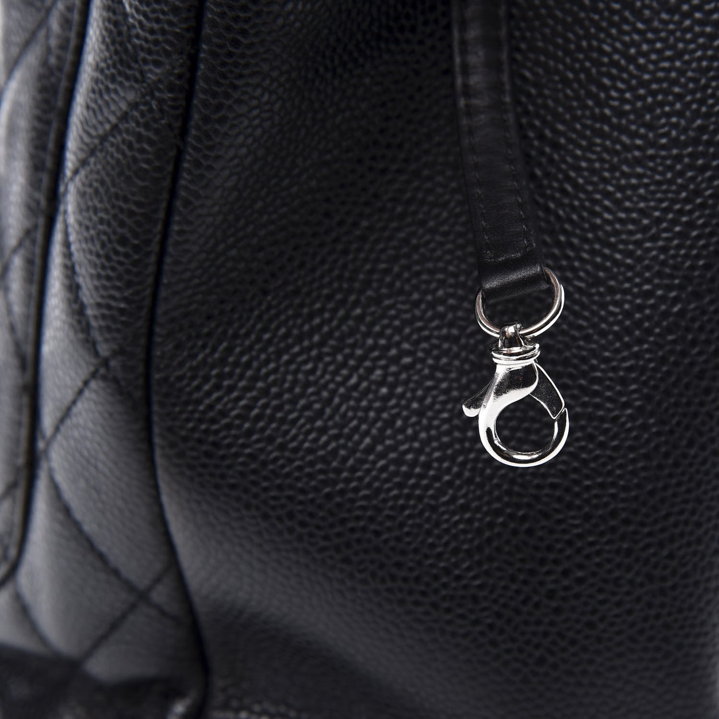 Caviar Quilted Grand Shopping Tote GST Black