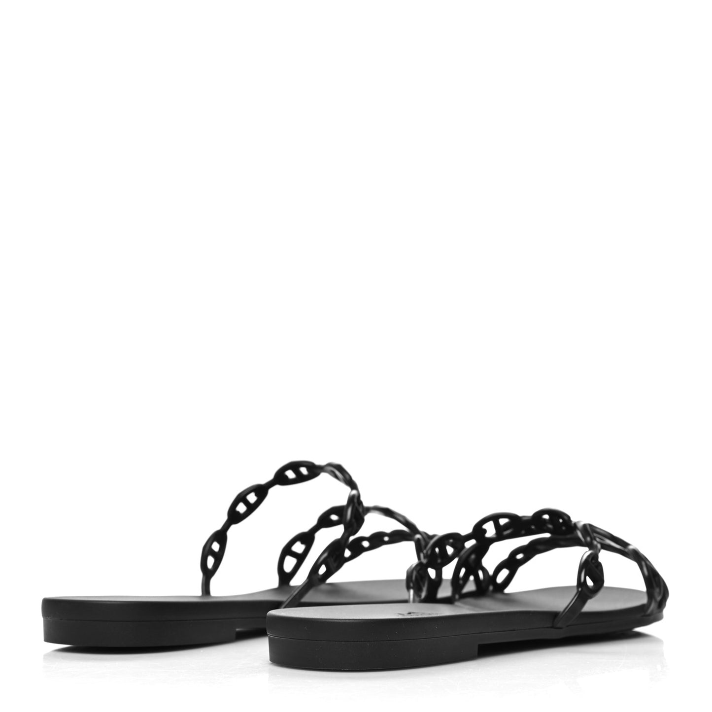Rubber Chaine d'Ancre Rivage Sandals 40 Black