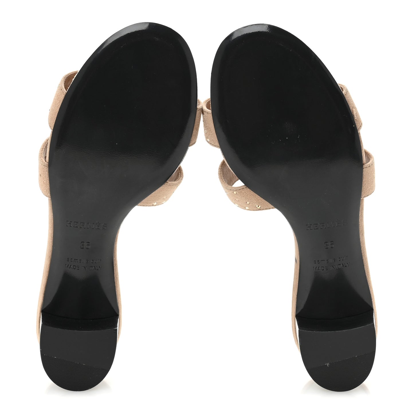 Suede Goatskin Crystal Oasis Sandals 36 Rose Nude