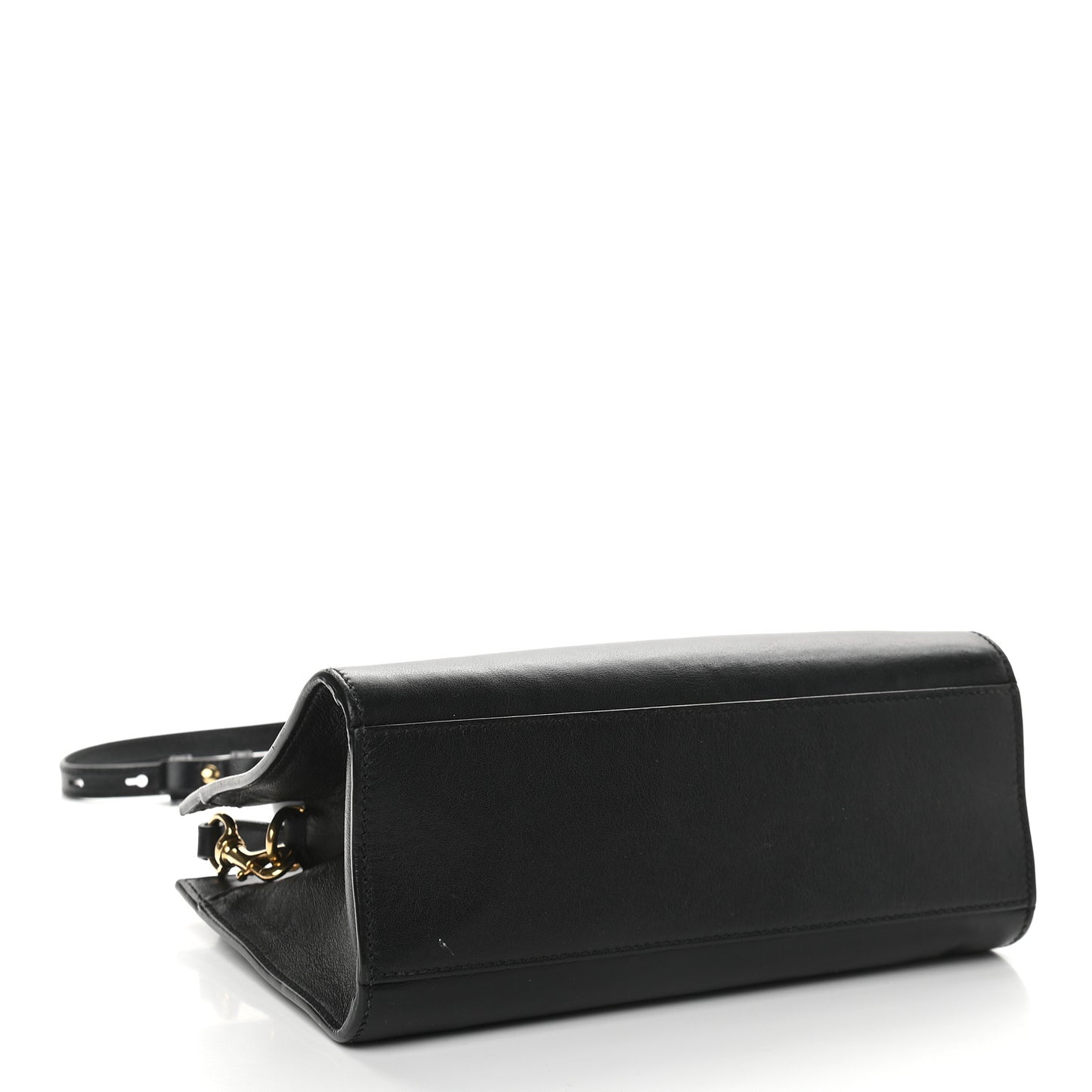 Calfskin Marmont Ribbon Top Handle Bag Black