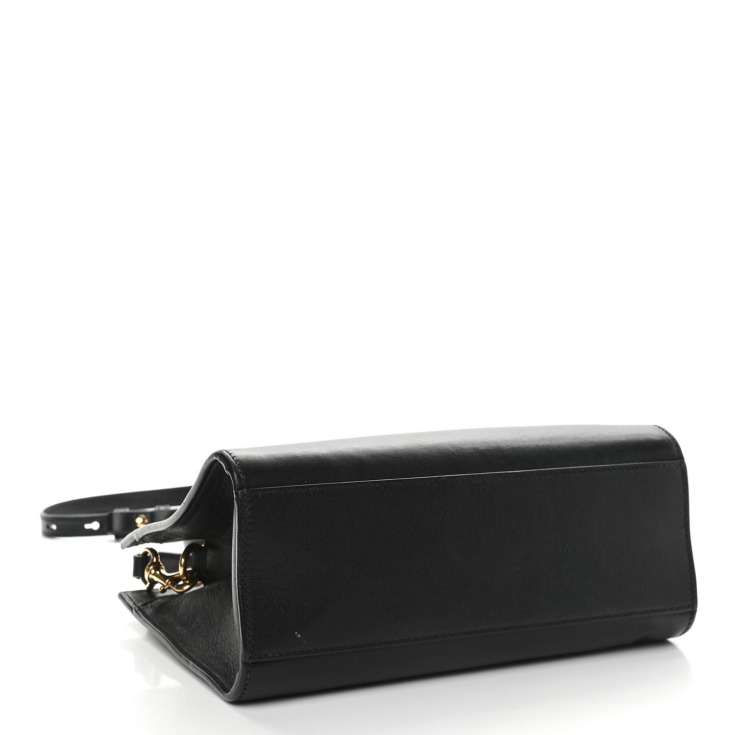Gucci Calfskin Marmont Ribbon Top Handle Bag Black 4 of 10