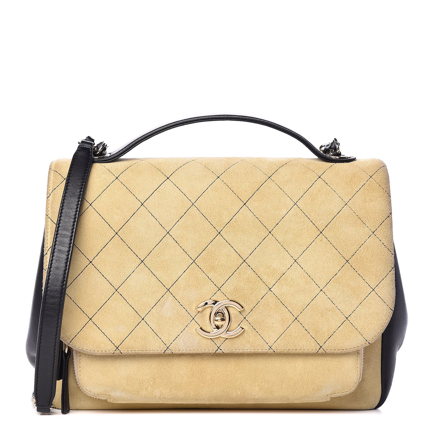 Chanel Suede Medium Business Affinity Flap Beige 1 of 13