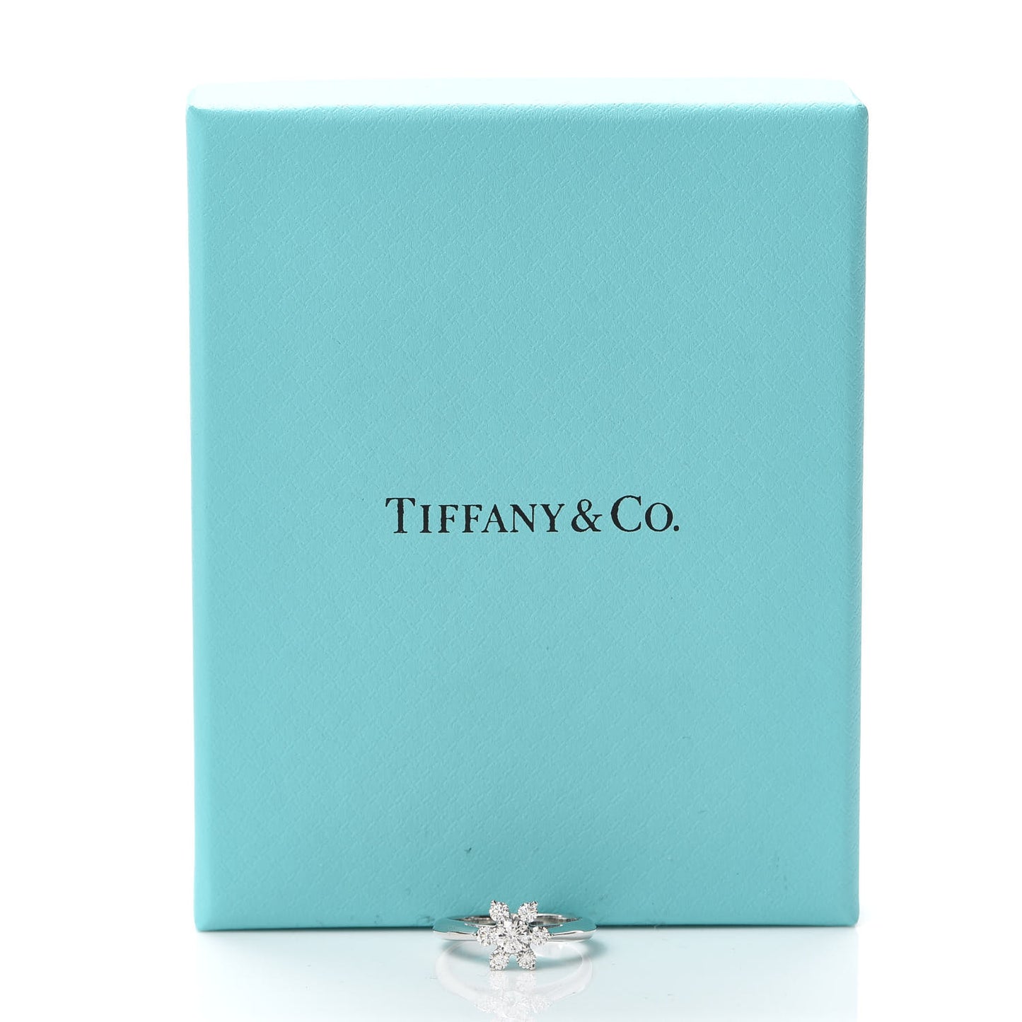 Platinum Diamond Flower Ring 48 4.5
