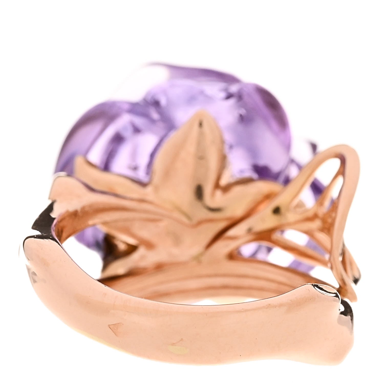 Christian Dior 18K Rose Gold Diamond Amethyst Dior Pre Catelan Ring 49 4.75 4 of 5