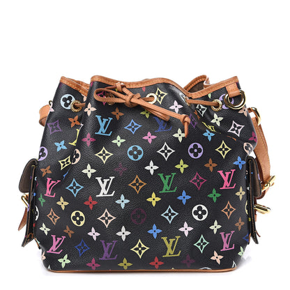 Louis Vuitton Monogram Multicolor Petit Noe Black 1 of 14