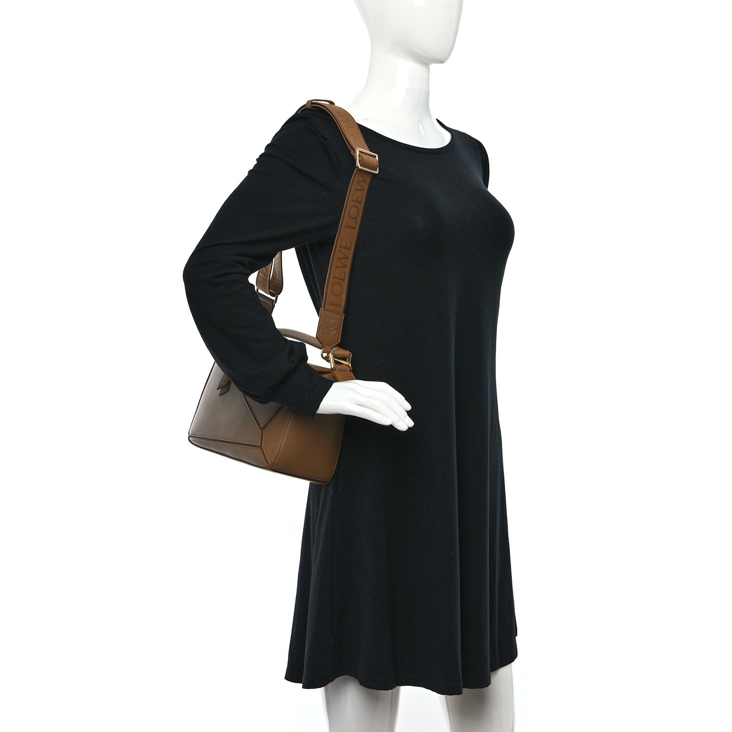 Loewe Satin Calfskin Small Puzzle Bag Oak 2 of 8