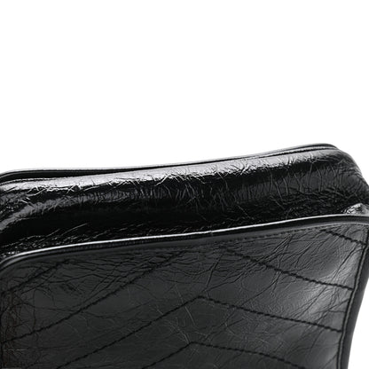 Saint Laurent Crinkled Calfskin Matelasse Monogram Niki Chain Wallet Black 10 of 12