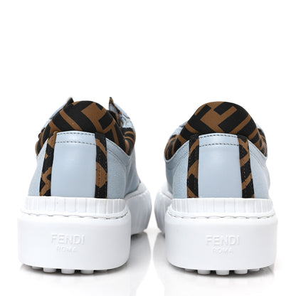 Fendi Canvas Lycra TPU FF Womens Fendi Force Low Top Sneakers 39 Sky Tobacco Black 5 of 8