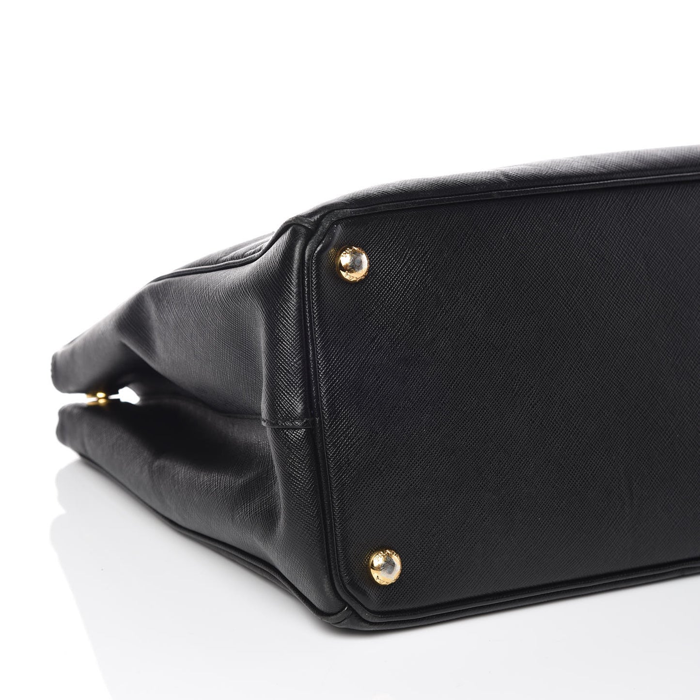 Saffiano Large Galleria Double Zip Tote Black