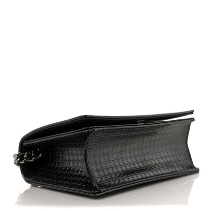 Christian Dior Metallic Patent Micro-Cannage Small Diorama Flap Bag Onyx Black 4 of 10