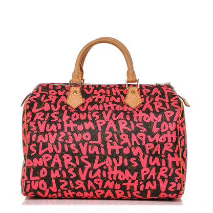 Louis Vuitton Monogram Graffiti Speedy 30 Fuchsia 1 of 7