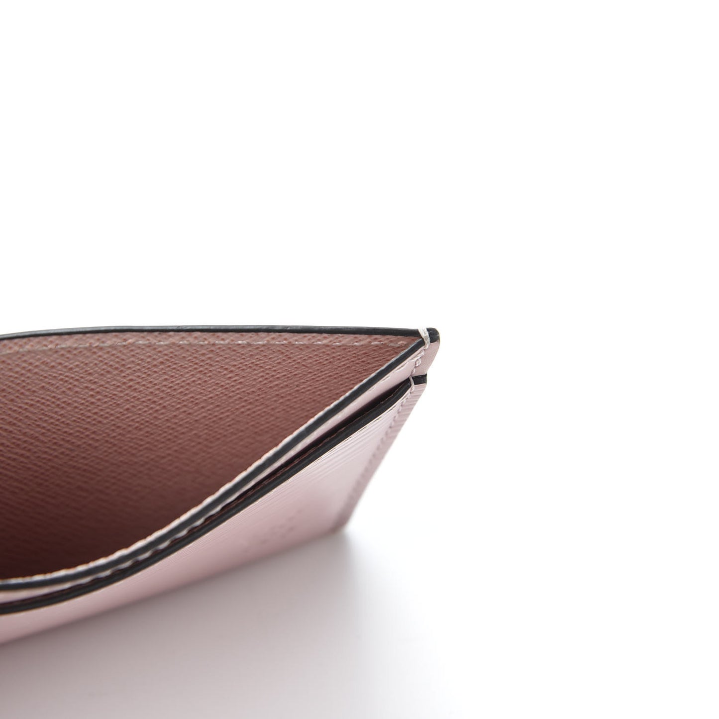Epi Trio Card Case Wallet Rose Ballerine Rouge Fuchsia