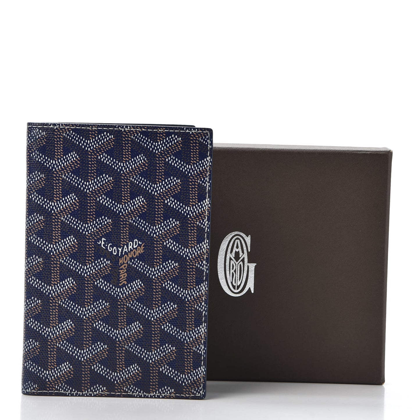 Goyardine Passport Wallet Navy