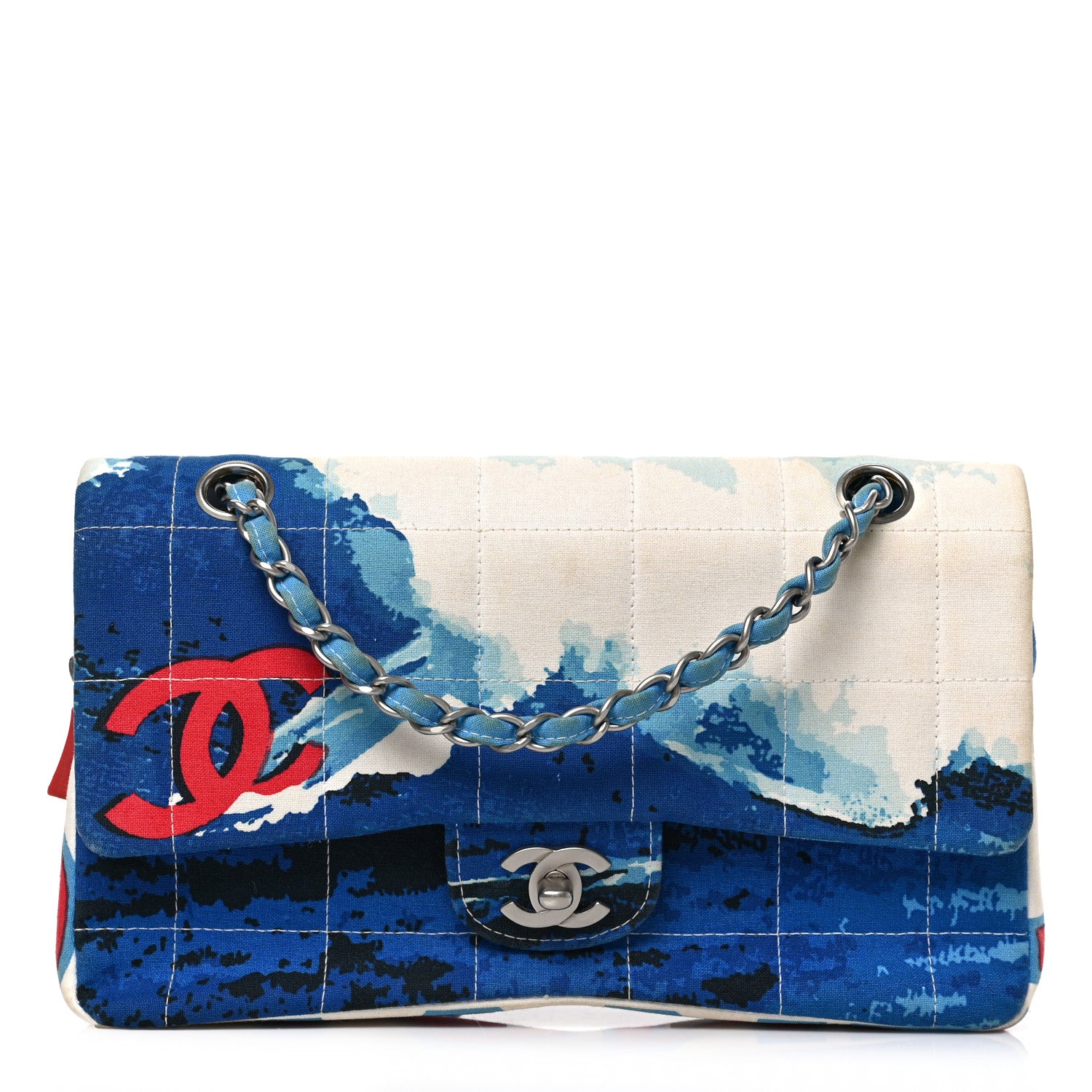 Chanel Canvas Square Quilted Surf Flap Multicolor 1 of 8